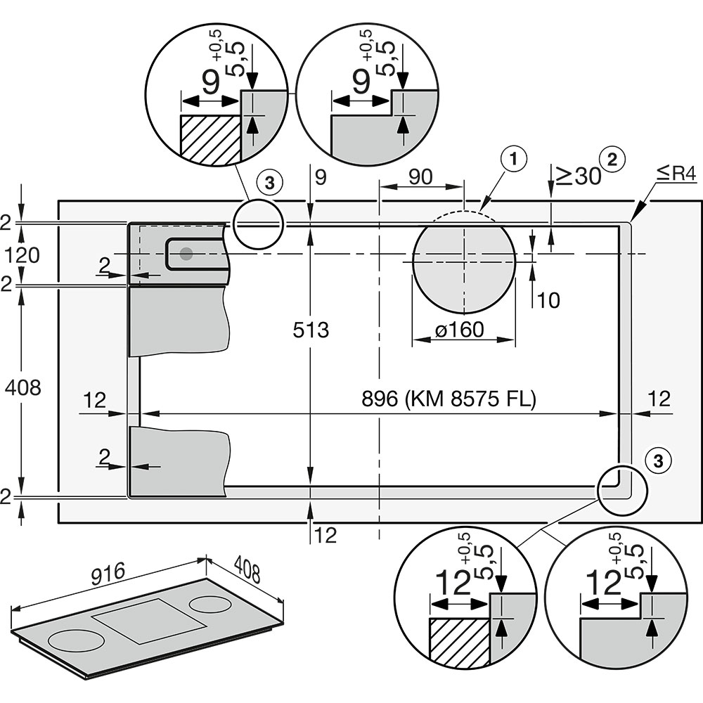 Plita incorporabila inductie Miele KM 8575 FL photo 7