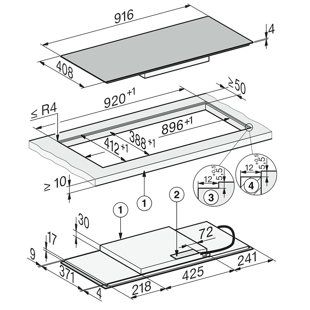 Plita incorporabila inductie Miele KM 8575 FL photo 9