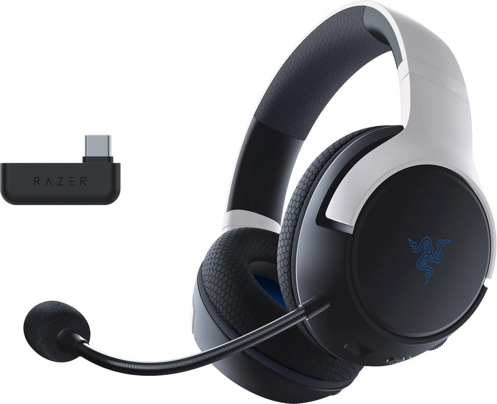 Наушники Razer Kaira for PlayStation Белый-черный Беспроводные / Игровой / Белый-черный photo 4