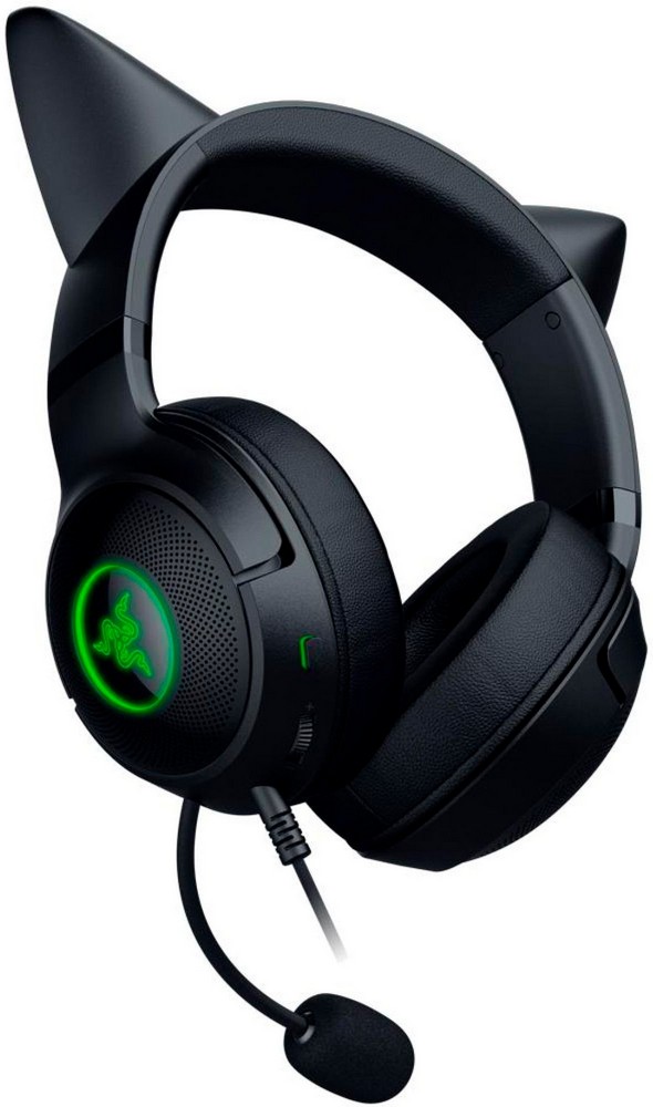 Căști Razer Kraken Kitty V2 Negru-verde Cu fir / Gaming / Negru-verde photo 2