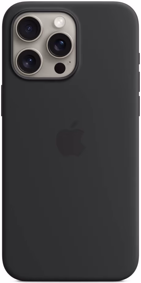 Чехол Apple iPhone 15 Pro Max Silicone Case Black (MT1M3ZMA)