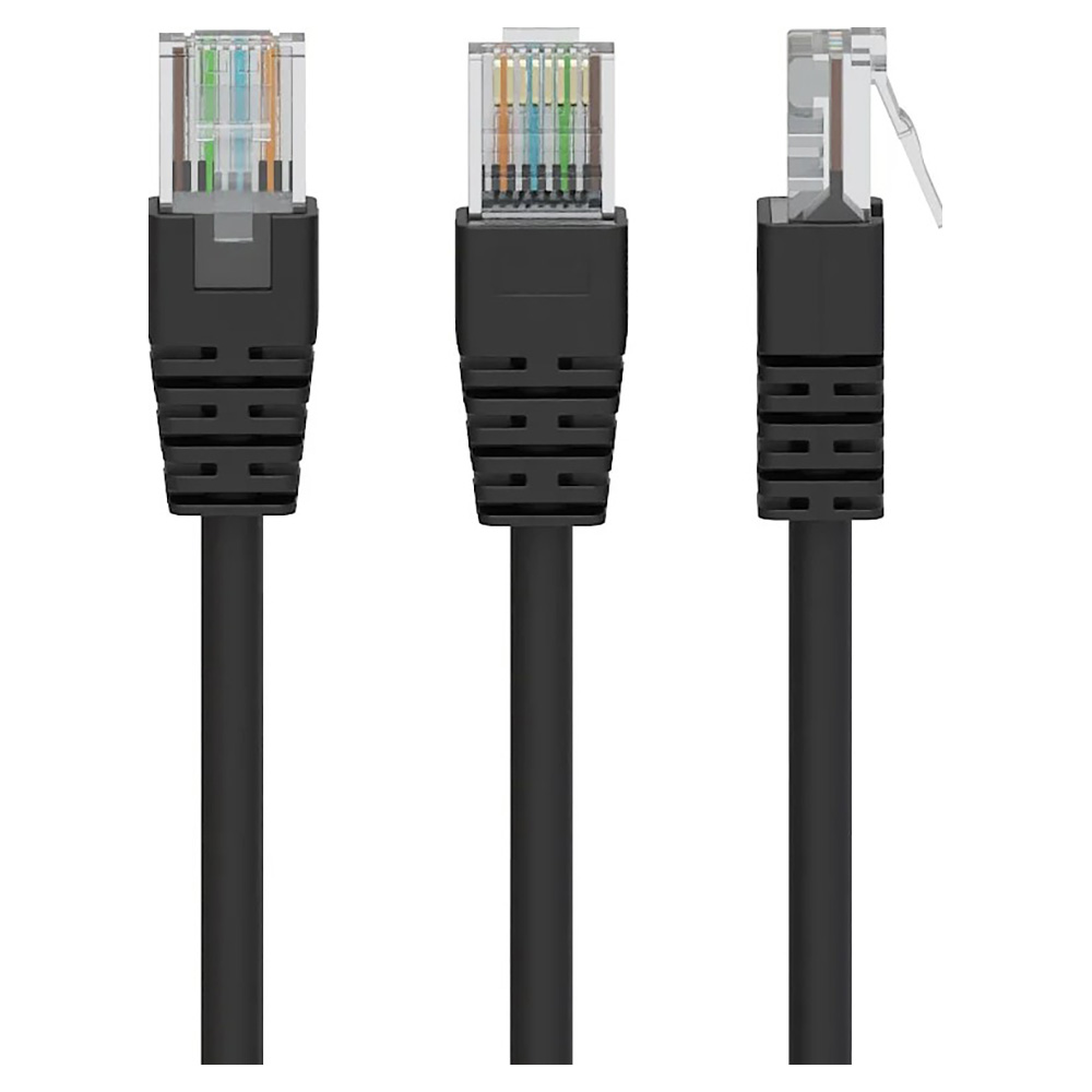 Cablu de retea Cablexpert 5E PP12-1M 1m, Black photo 2
