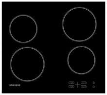 Встраиваемая  электрическая панель Samsung C61R1AEME, 4 конфорок, Черный