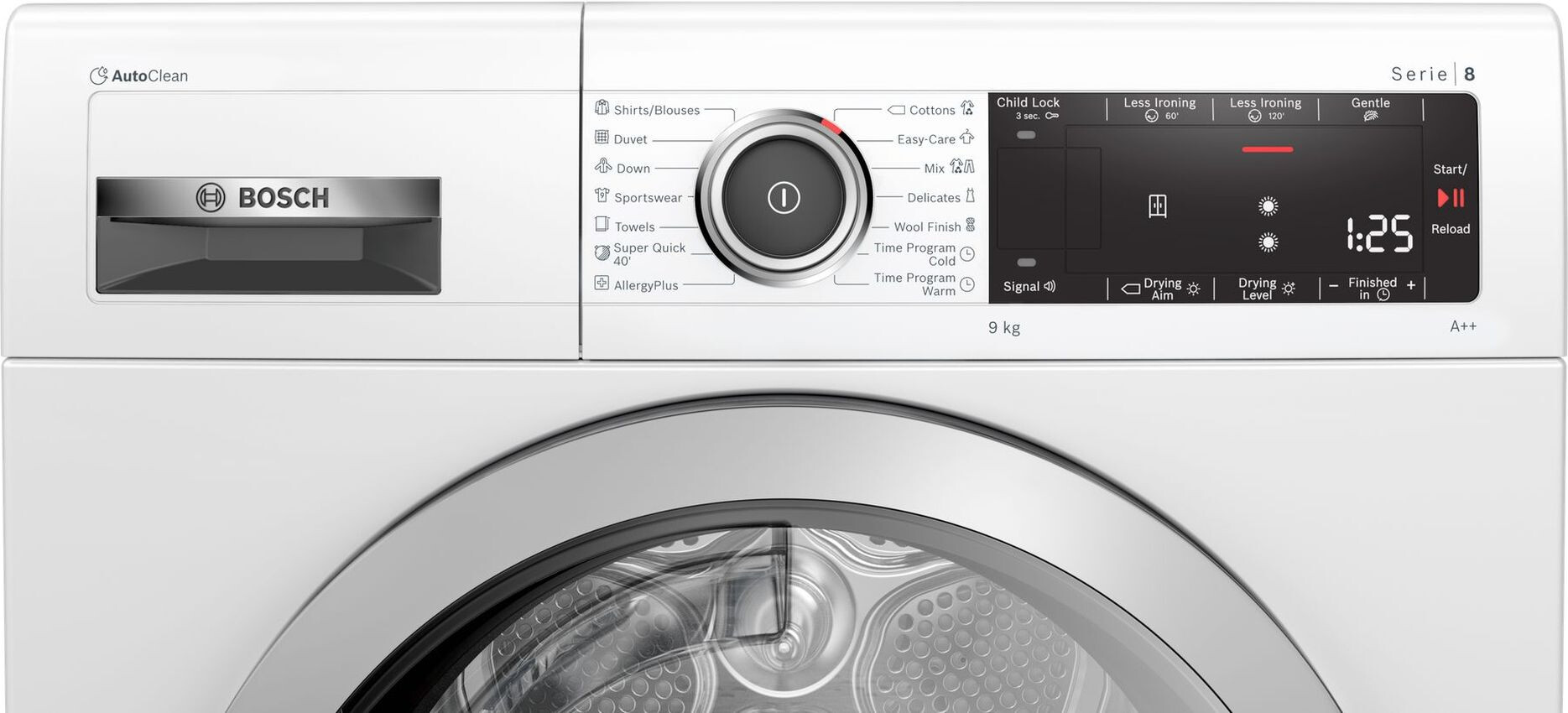 Сушильная машина Bosch WTX87M90ME / 9 кг / A+++ / Белый photo 5