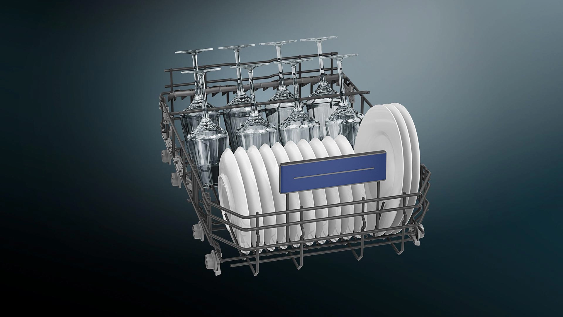 Посудомоечная машина встраиваемая Siemens SR63HX65MK, 10 комплектов, 4программы, 44.8 см, A+, Серебристый