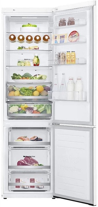 Frigider cu doua usi LG GBB72SWDMN / 384 l / 203 cm / E / Alb photo 3