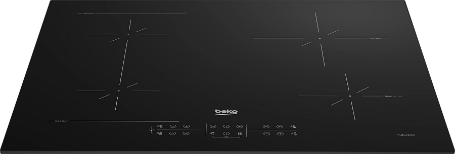 Встраиваемая индукционная панель Beko HII64200SFMT, 4 конфорок, Черный