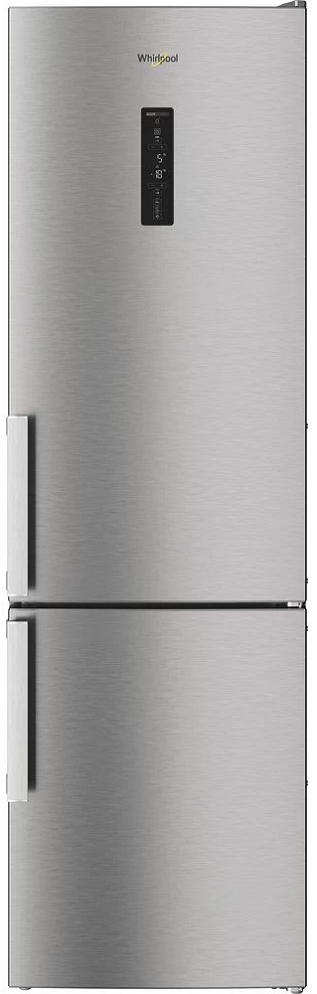 Frigider cu doua usi Whirlpool WTS 7201 MX / 357 l / 196 cm / A+ / Gri photo 1