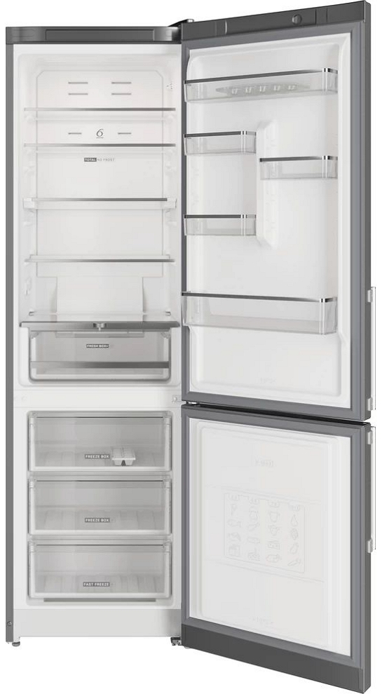 Frigider cu doua usi Whirlpool WTS 7201 MX / 357 l / 196 cm / A+ / Gri photo 3