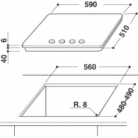 Встраиваемая  газовая панель Whirlpool GOS6413NB thumbnav 2