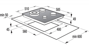 Встраиваемая  газовая панель Gorenje GTW6INB thumbnav 2