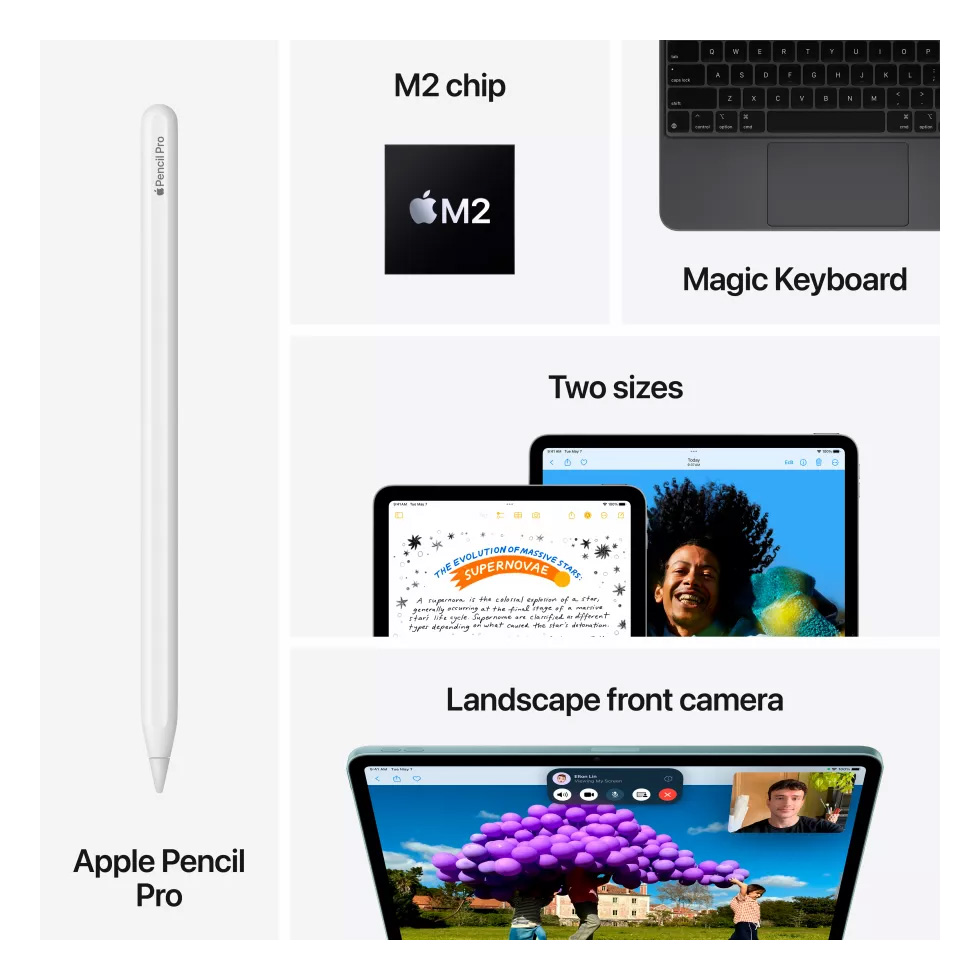 Планшет Apple iPad Air 2024 11 дюймов / Wi-Fi / 8 ГБ / ГБ / Blue photo 8
