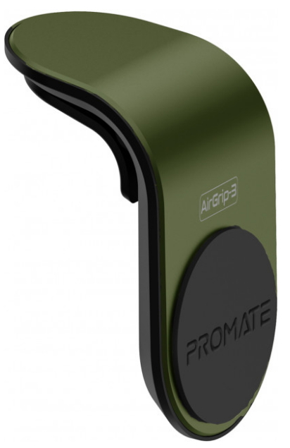 Suport auto pentru smartphone Promate AIRGRIP-3 Green photo 1