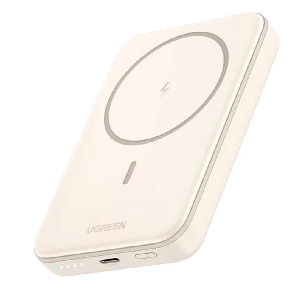 Внешний аккумулятор Ugreen 10000mAh 20W  Mini Magnetic Wireless Qi Beige 