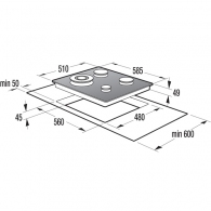 Встраиваемая  газовая панель Gorenje GTW6INI thumbnav 3