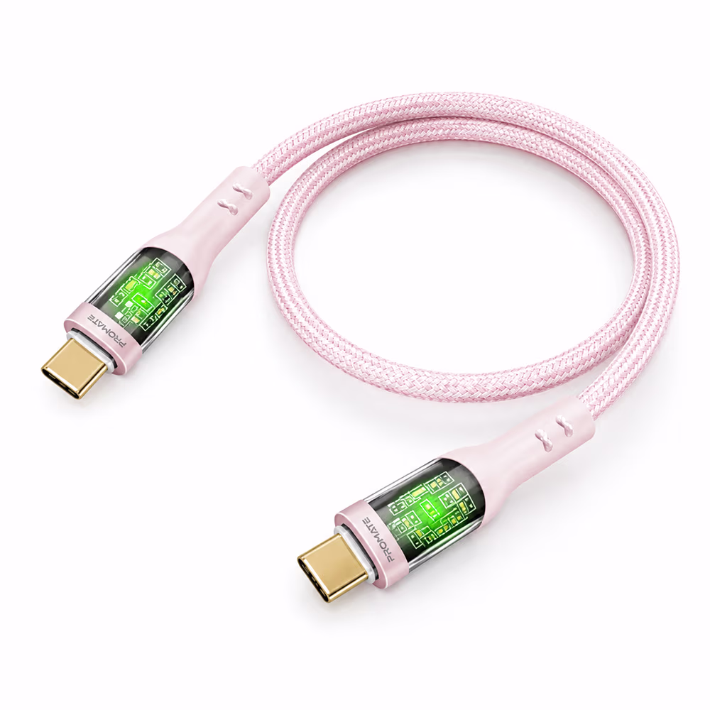 Кабель USB-C - USB-C Promate TRANSLINE-CC.PINK
