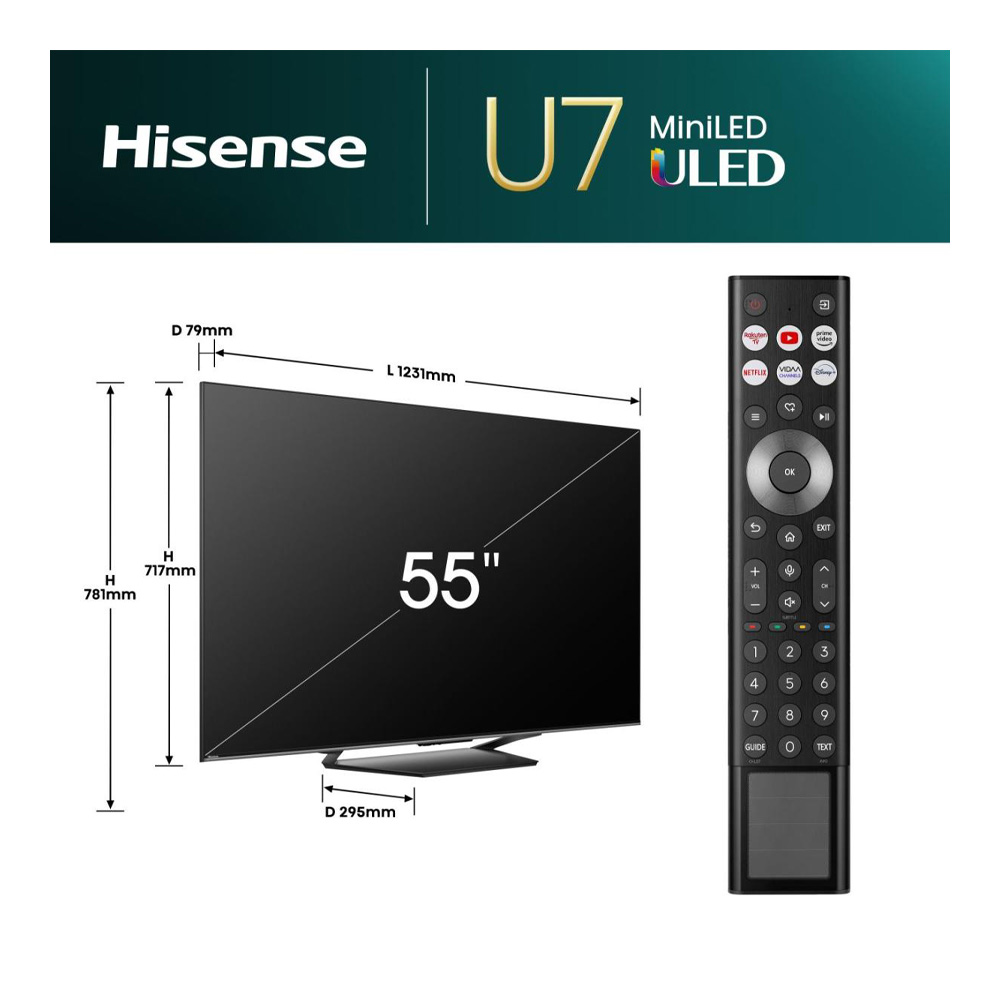 Televizor Hisense 55U7NQ / 55" / Mini LED / UHD 4K photo 7