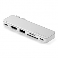 USB Hub Satechi Snap 6 in 1 для MacBook Neo Silver (ST-HUSNS) thumbnav 1