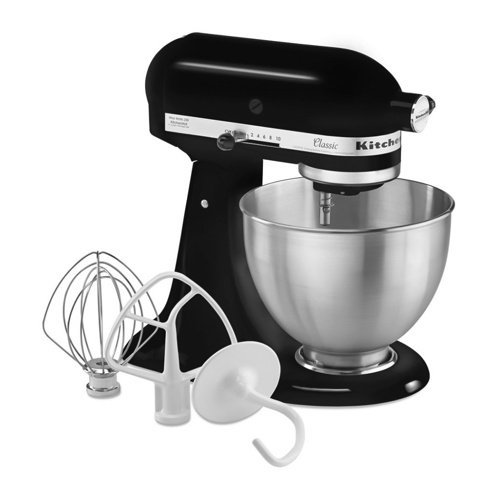 Миксер Стационарный KitchenAid 5K45SSEOB / 10 скоростей / Черный photo 7