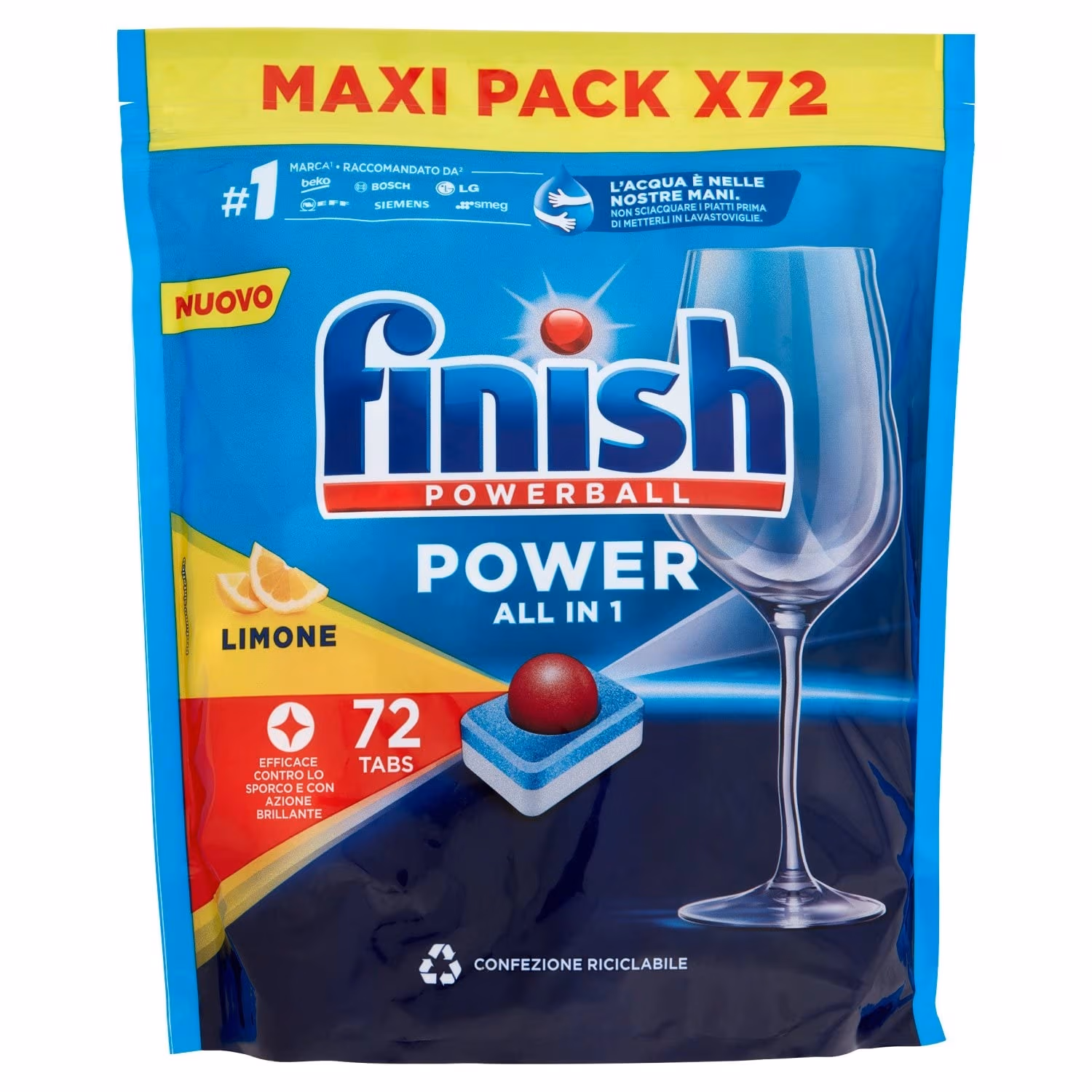 Tablete p/u MSV Finish All in One  72 tab Lemon 