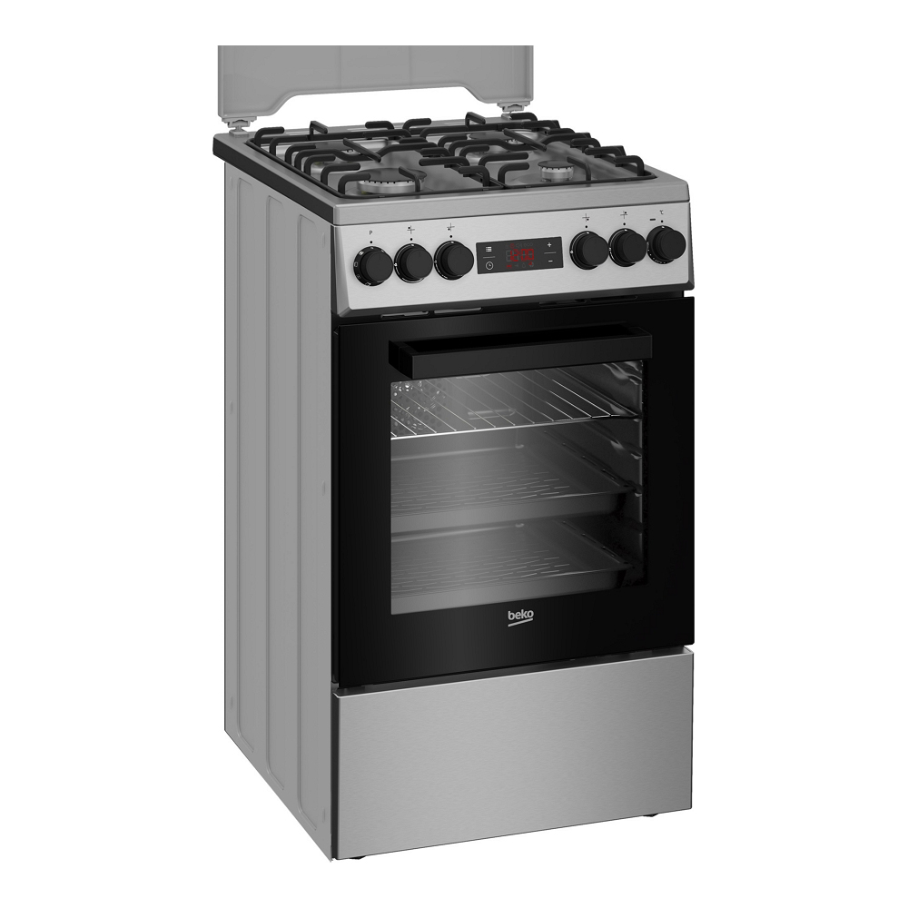 Газовая плита Beko FSMT52320DXON / 4 конфорок / 50 см / Нержавеющая сталь photo 2