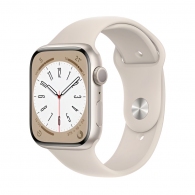 Apple Watch Series 8 GPS 45mm, Starlight Aluminium Starlight Sport Band thumbnav 1