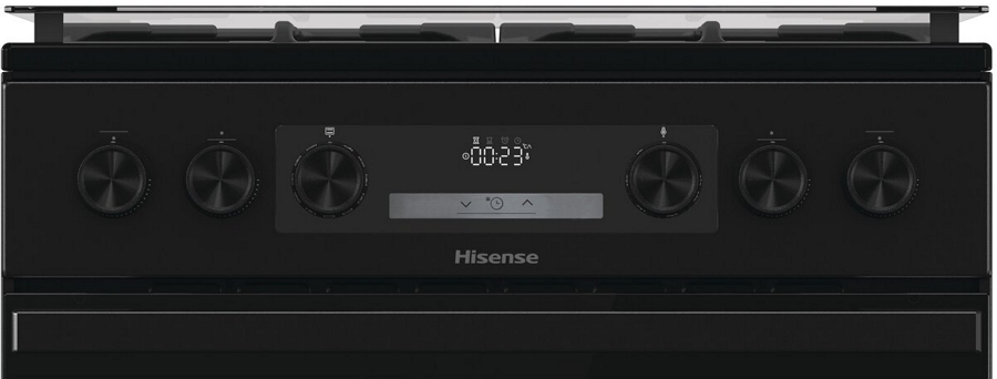 Газовая плита Hisense HKS6D70BMPA / 4 конфорок / 60 см / Черный photo 3