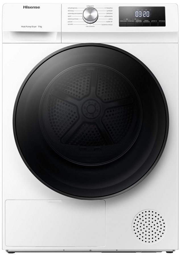 Сушильная машина Hisense DHQA902U/PL / 9 кг / A++ / Белый photo 1 Сушильная машина Hisense DHQA902U/PL / 9 кг / A++ / Белый photo 1