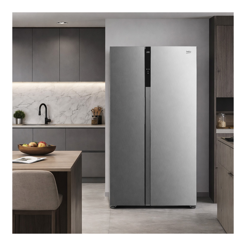 Frigider Side-by-Side Beko GNO5323XPN / 532 l / 177 cm / D / Gri photo 7