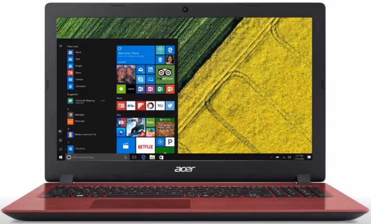 Laptop Acer A315-31 Oxidant Red (NX.GR5EU.004), Pentium, 4 GB GB, DOS, Rosu cu negru 