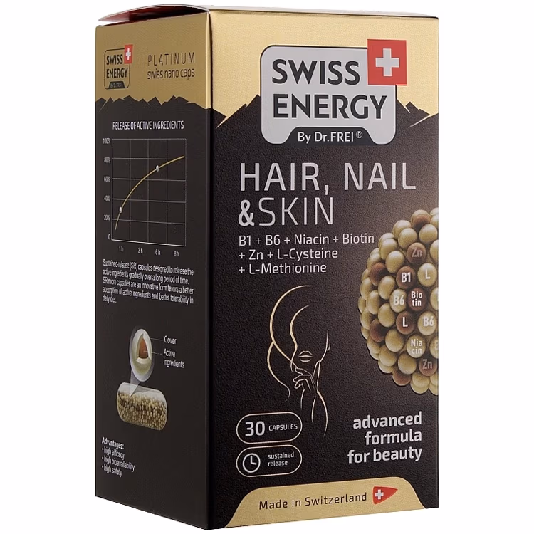 Витамины Swiss Energy NanoCaps Swiss Energy HAIR NAIL  SKIN N30 