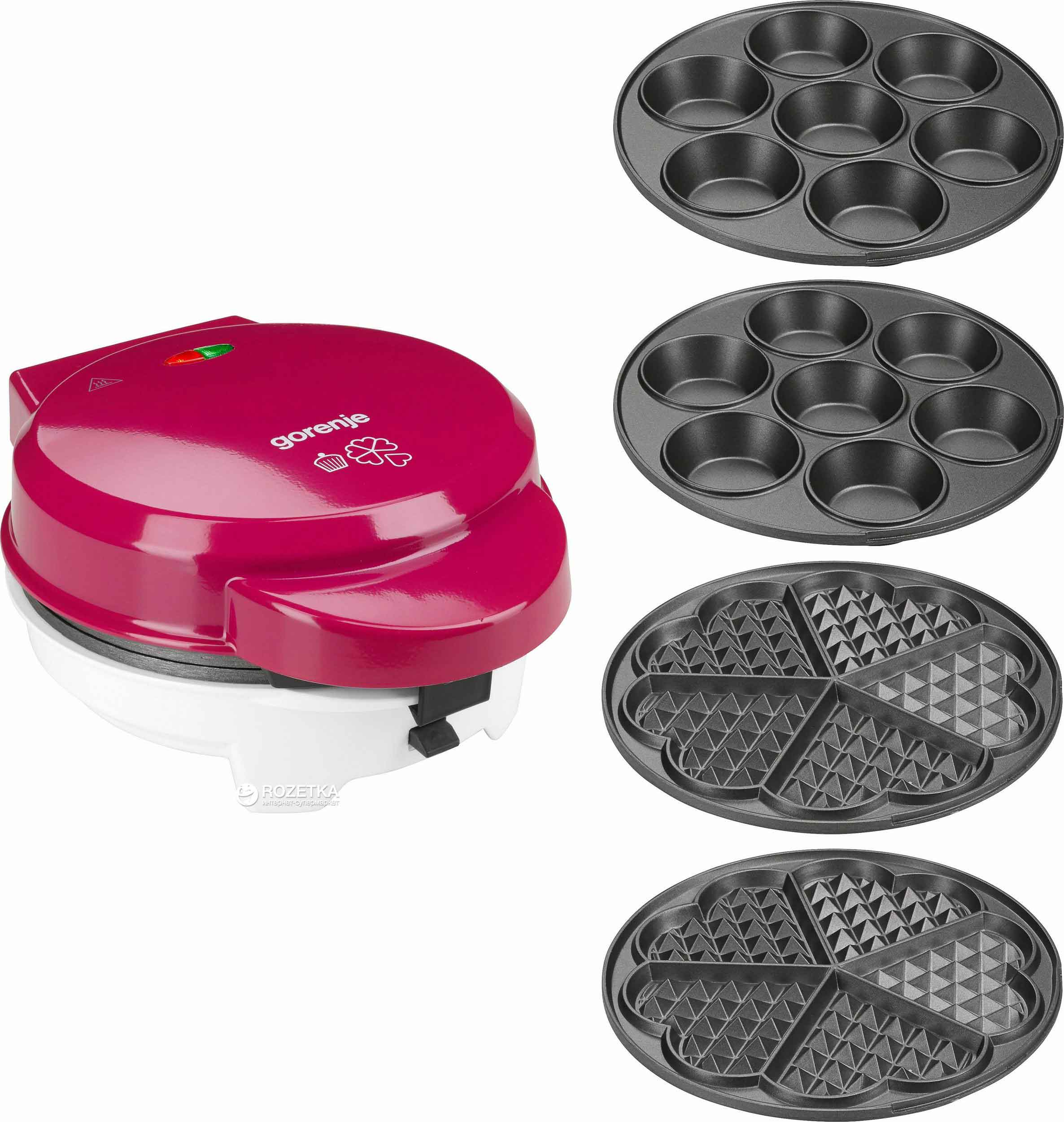 Waffle fier/Sandwich maker Gorenje WCM702PW, 700 W, Roz photo 2