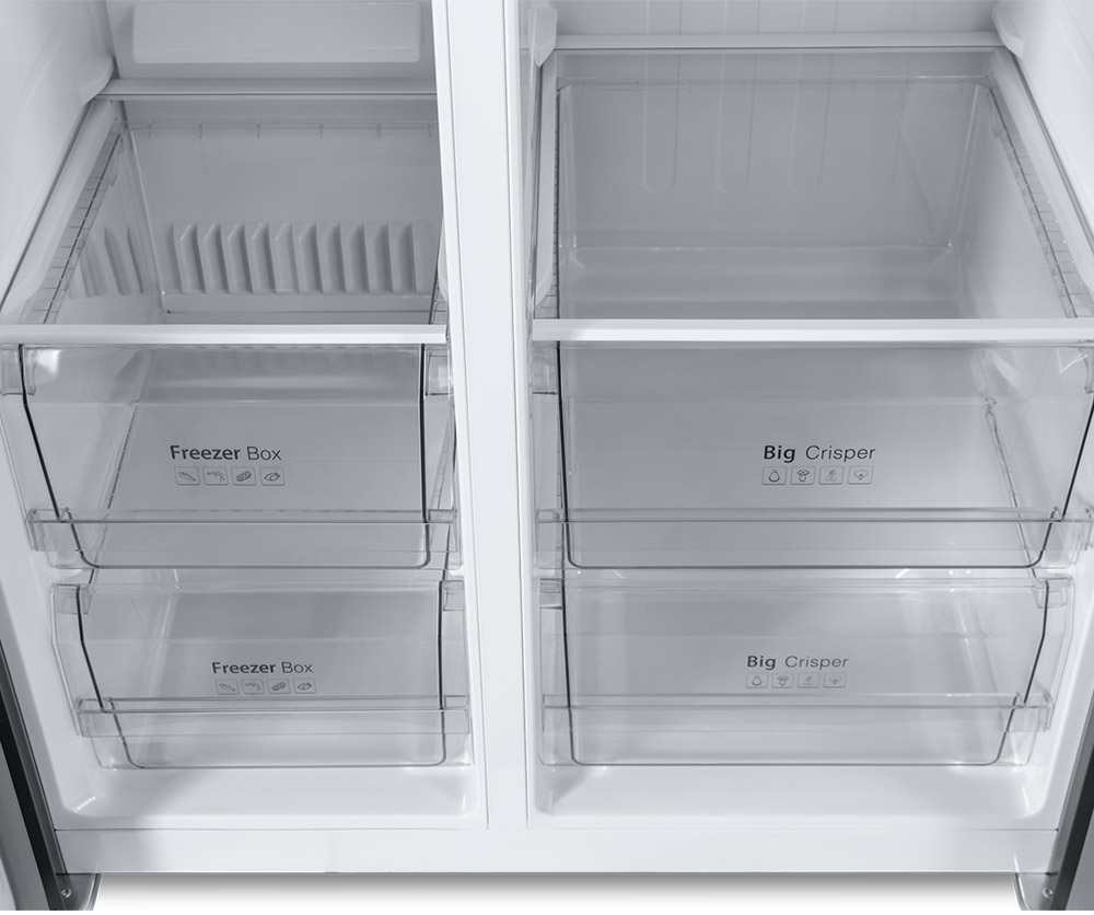 Frigider Side-by-Side Eurolux SBS545WPX / 545 l / 181 cm / A++ / Gri photo 3