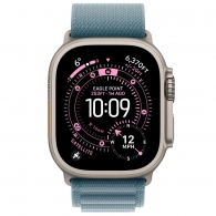 Ceas inteligent Apple Watch Ultra 3 GPS + Cellular 49mm Natural Titanium Case with Light Blue Alpine Loop - Medium thumbnav 2
