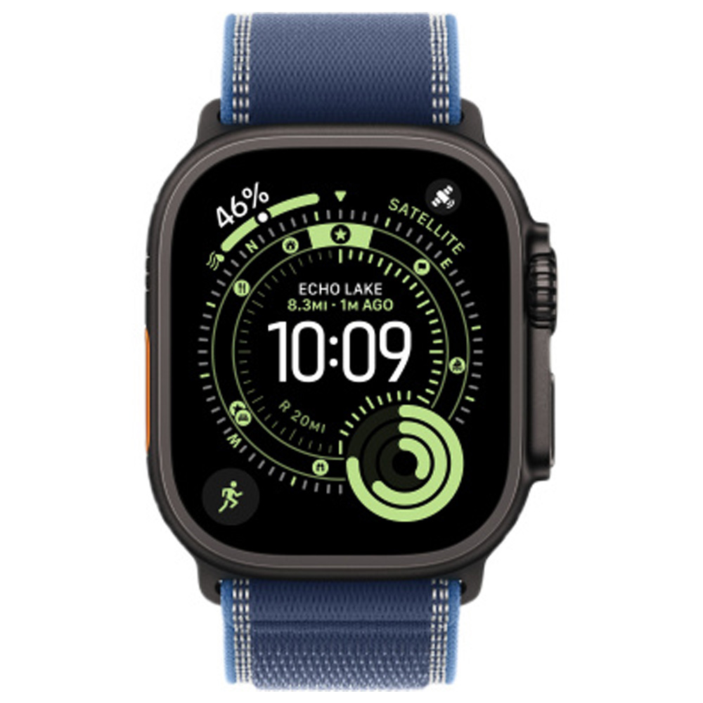 Ceas inteligent Apple Watch Ultra 3 GPS + Cellular 49mm Natural Titanium Case with Blue/Bright Blue Trail Loop - M/L photo 2