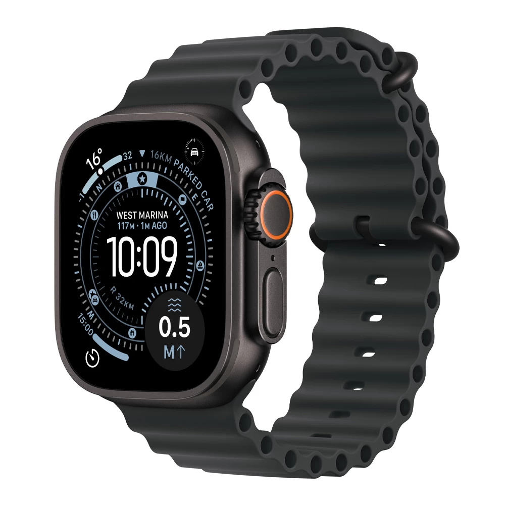 Смарт часы Apple Ultra 3 GPS + Cellular 49mm Black Titanium Case with Black Ocean Band