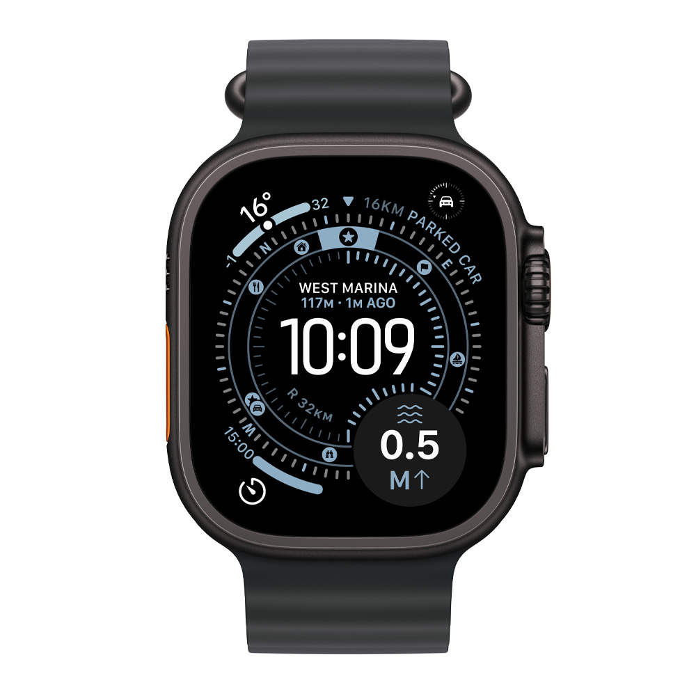 Ceas inteligent Apple Ultra 3 GPS + Cellular 49mm Black Titanium Case with Black Ocean Band photo 2