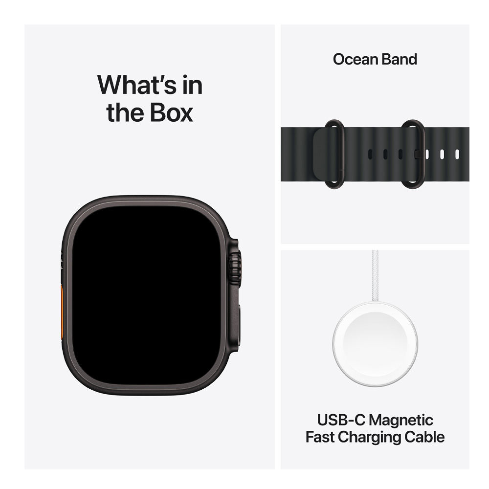 Ceas inteligent Apple Ultra 3 GPS + Cellular 49mm Black Titanium Case with Black Ocean Band photo 7