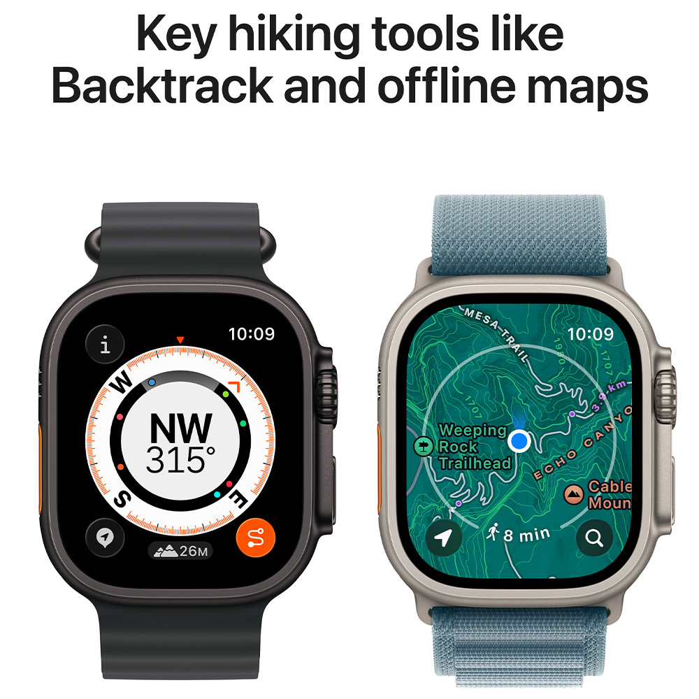 Ceas inteligent Apple Watch Ultra 3 GPS + Cellular 49mm Black Titanium Case with Black Alpine Loop - Small photo 5