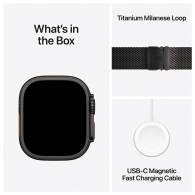Ceas inteligent Apple Watch Ultra 3 GPS + Cellular 49mm Black Titanium Case with Black Alpine Loop - Small thumbnav 7