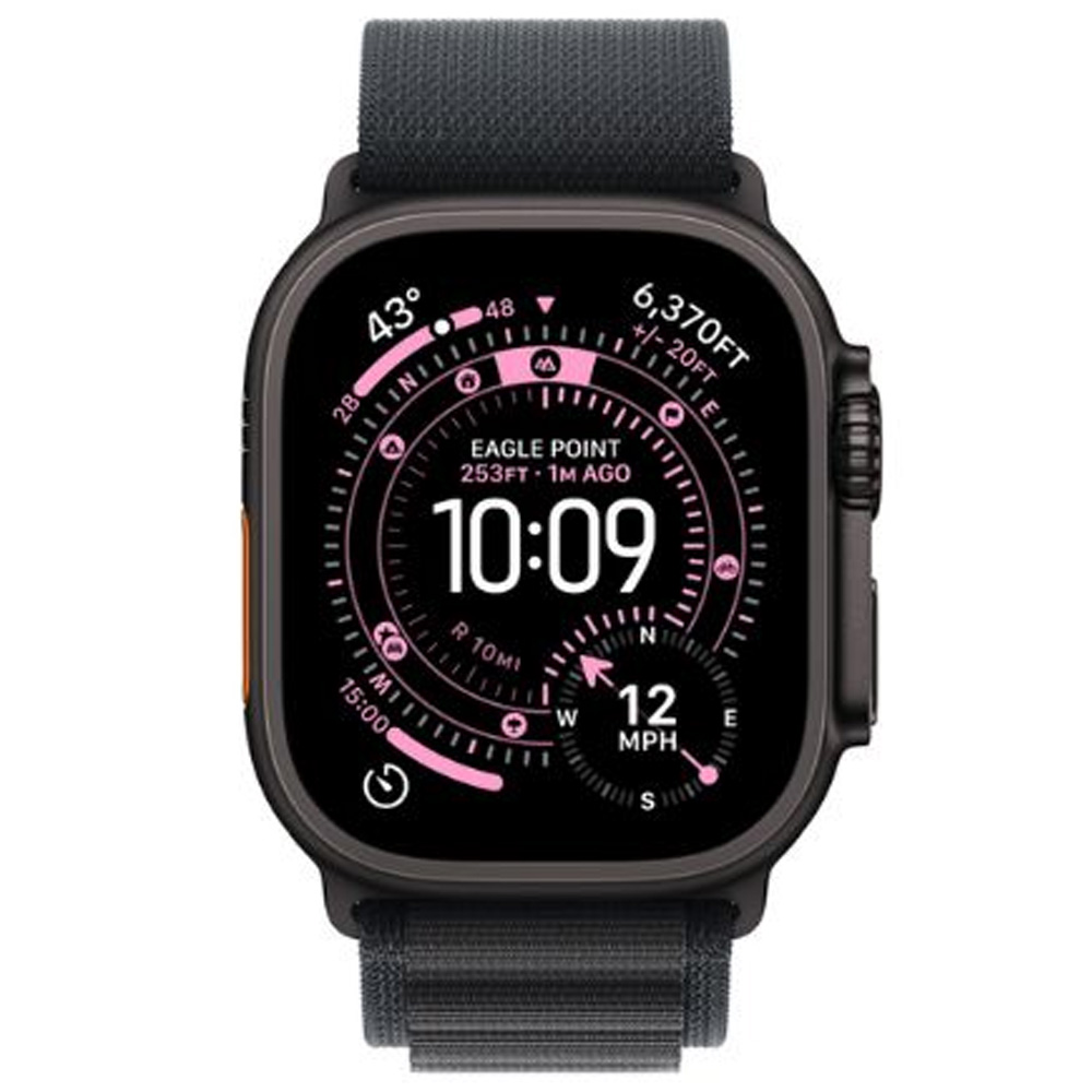 Ceas inteligent Apple Watch Ultra 3 GPS + Cellular 49mm Black Titanium Case with Black Alpine Loop - Medium photo 1