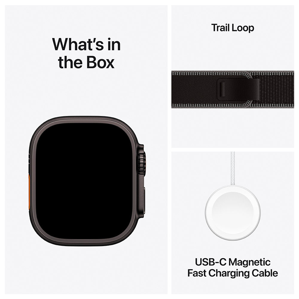 Смарт часы Apple Watch Ultra 3 GPS + Cellular 49mm Black Titanium Case with Black/Charcoal Trail Loop - M/L photo 7