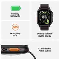 Ceas inteligent Apple Watch Ultra 3 GPS + Cellular 49mm Black Titanium Case with Black Titanium Milanese Loop - Medium thumbnav 3