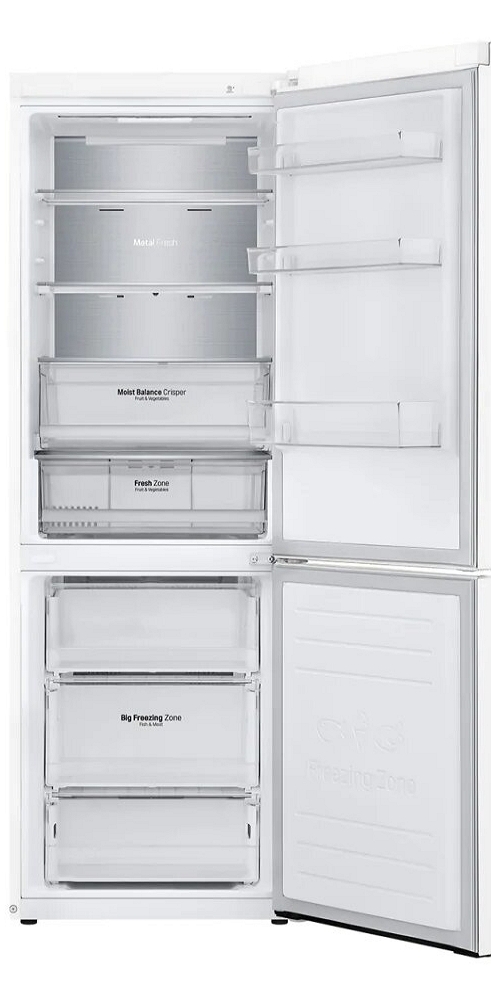 Frigider cu doua usi LG GAB459MQQM / 341 l / 186 cm / A++ / Alb photo 5