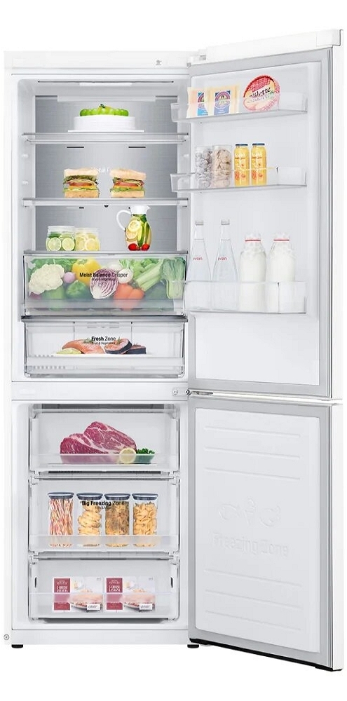 Frigider cu doua usi LG GAB459MQQM / 341 l / 186 cm / A++ / Alb photo 6