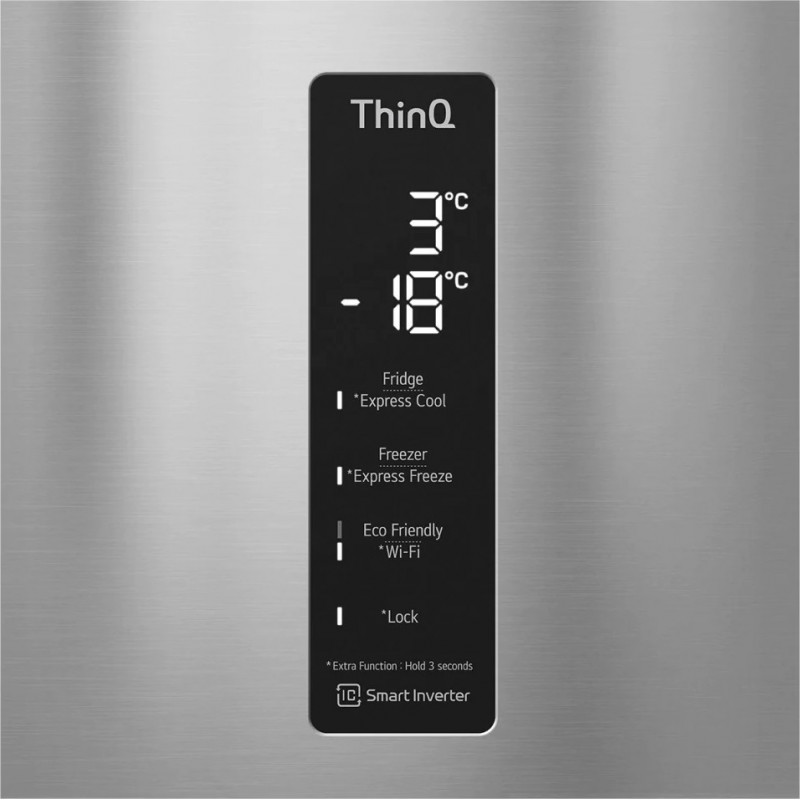 Frigider cu doua usi LG GAB509MMQM / 419 l / 203 cm / A++ / Gri photo 3