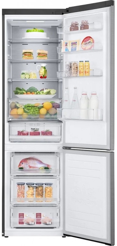 Frigider cu doua usi LG GAB509MMQM / 419 l / 203 cm / A++ / Gri photo 4