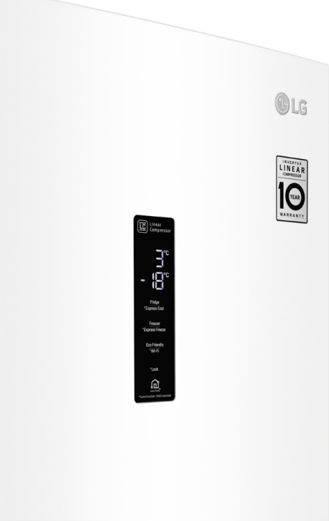 Холодильник двухдверный LG GA-B459MQQZ / 341 л / 186 см / A++ / Белый photo 5