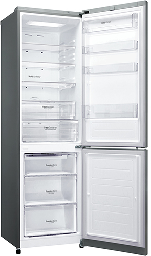 Frigider cu doua usi LG GAB499SMQZ / 360 l / 200 cm / A++ / Inox photo 4