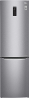 Холодильник с нижней морозильной камерой LG GAB499SMQZ, 360 л, 200 см, A++, Нержавеющая сталь